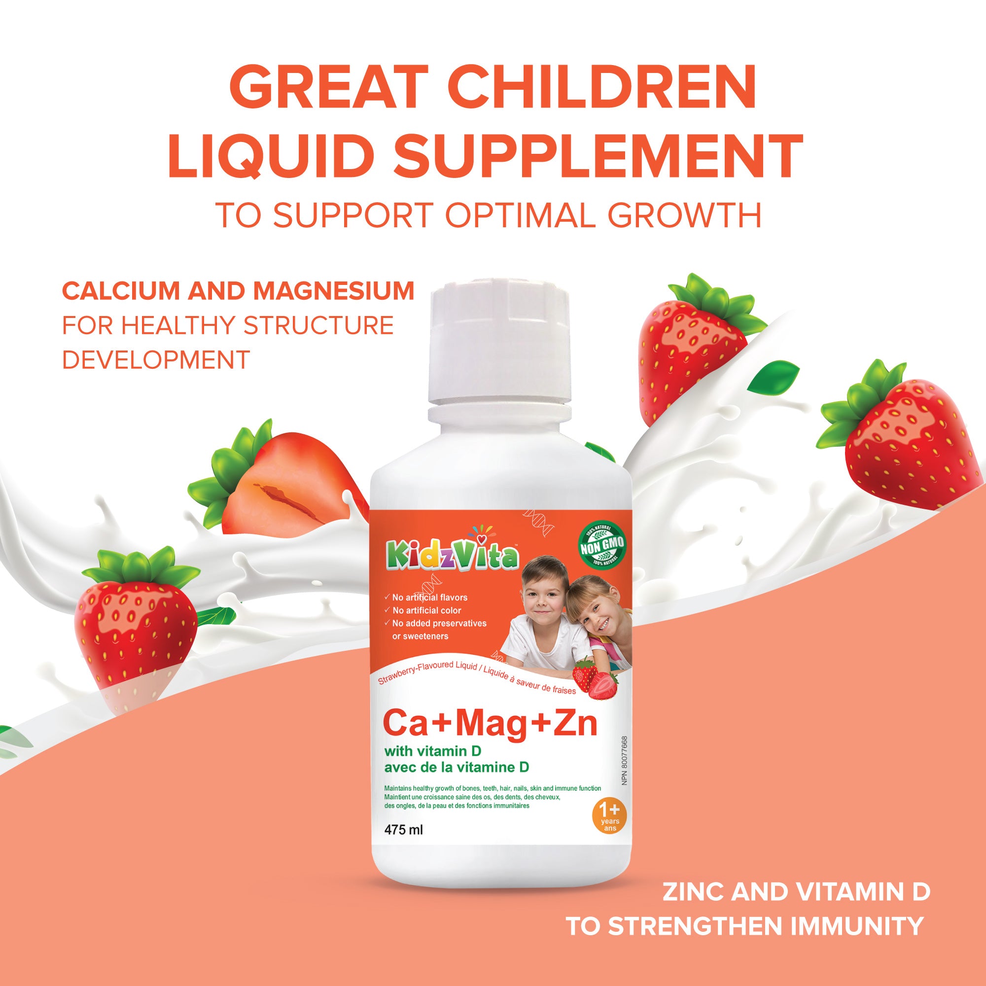 kids vitamins with d magnesium zinc amd l-carnitine M-Factor Kiddos Mixed Berry Just Two Delicious Magnesium Citrate Gummies A Day Supports Nerve KidzVita calcium, magnesium, zinc, and